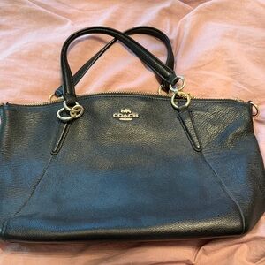 Coach Black Leather Shoulder Bag